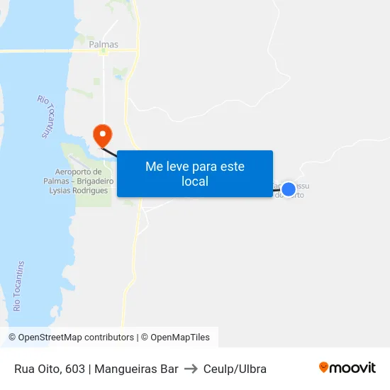 Rua Oito, 603 | Mangueiras Bar to Ceulp/Ulbra map