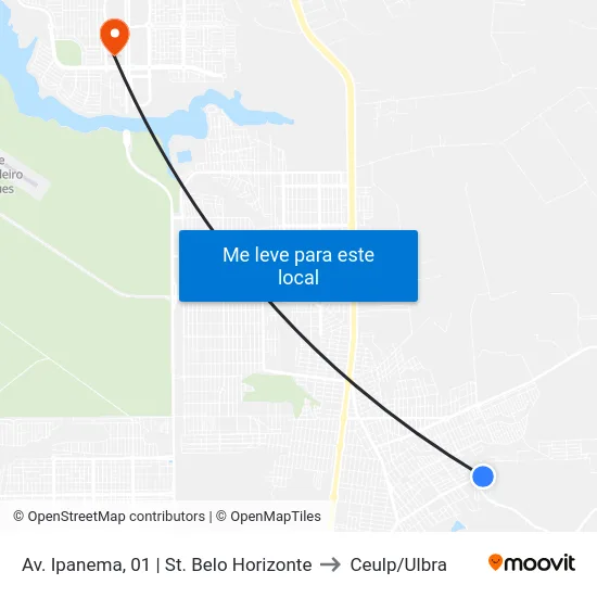 Av. Ipanema, 01 | St. Belo Horizonte to Ceulp/Ulbra map