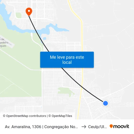 Av. Amaralina, 1306 | Congregação Nova Vida to Ceulp/Ulbra map