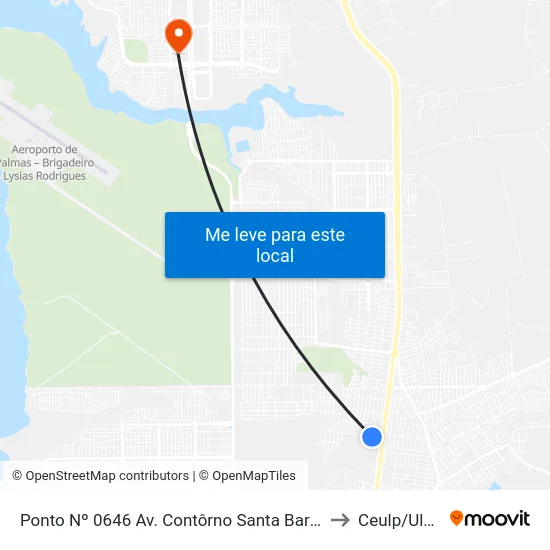 Ponto Nº 0646 Av. Contôrno Santa Barbara to Ceulp/Ulbra map