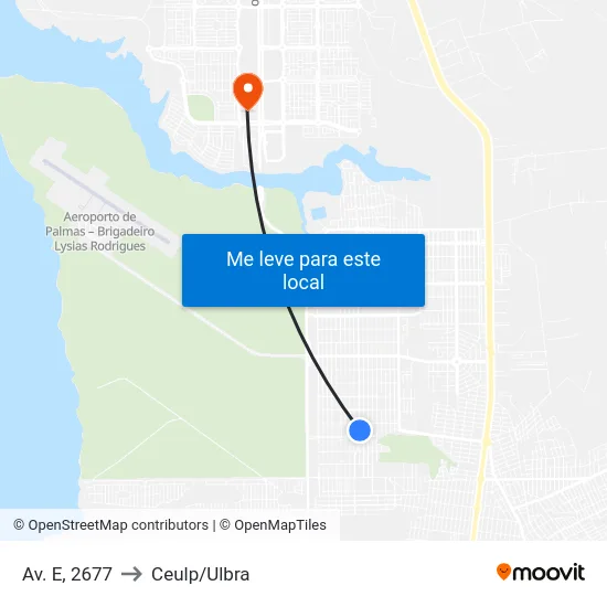 Av. E, 2677 to Ceulp/Ulbra map