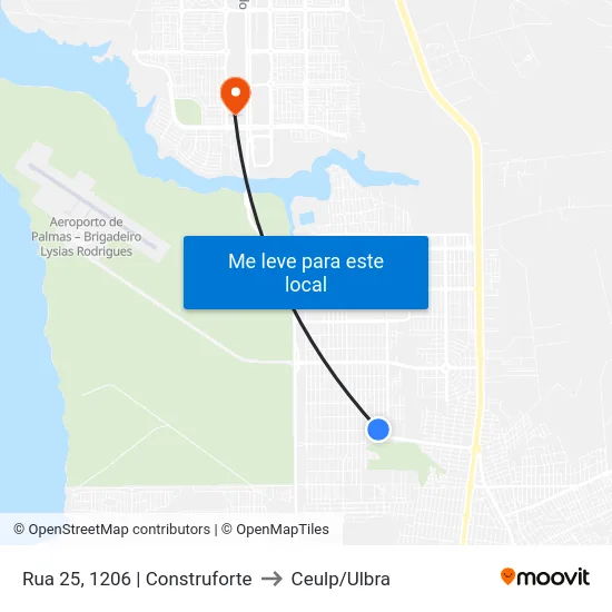 Rua 25, 1206 | Construforte to Ceulp/Ulbra map