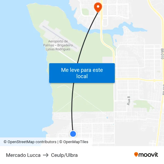 Mercado  Lucca to Ceulp/Ulbra map