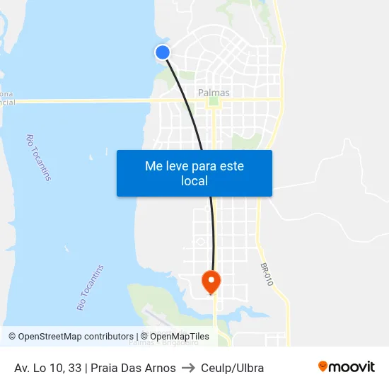 Av. Lo 10, 33 | Praia Das Arnos to Ceulp/Ulbra map