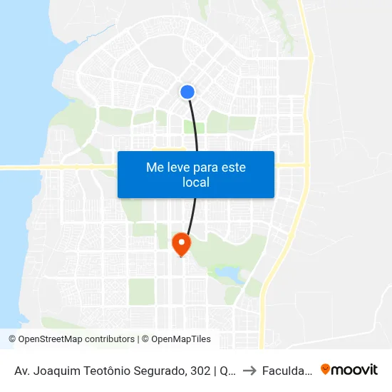 Av. Joaquim Teotônio Segurado, 302 | Q402 Norte / Igeprev-To to Faculdade Itop map