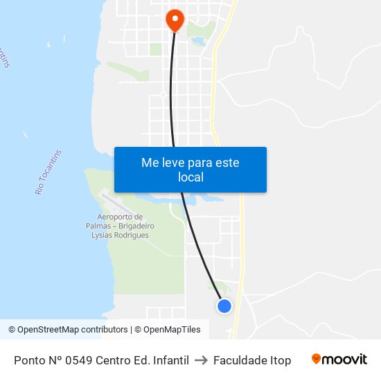 Ponto Nº 0549 Centro Ed. Infantil to Faculdade Itop map