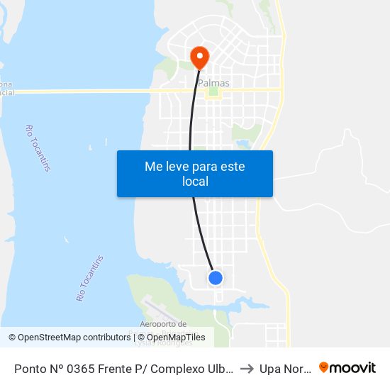 Ponto Nº 0365 Frente P/ Complexo Ulbra to Upa Norte map