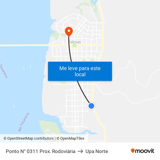 Ponto N° 0311 Prox. Rodoviária to Upa Norte map