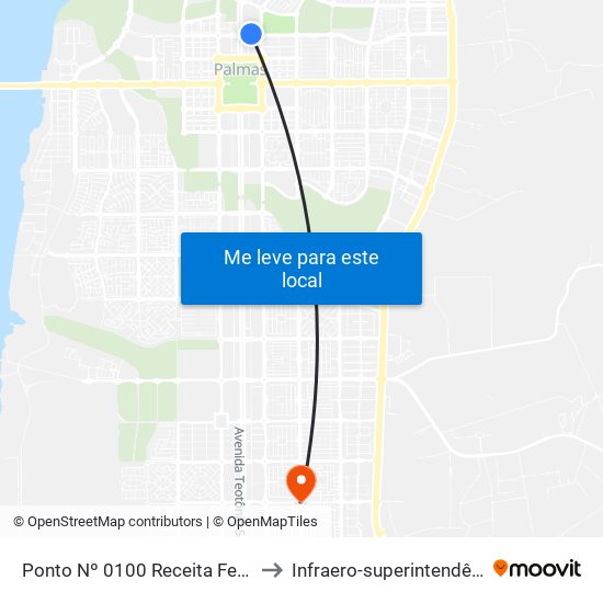 Ponto Nº 0100 Receita Federal to Infraero-superintendência map