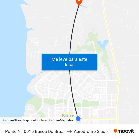 Ponto Nº 0015 Banco Do Brasil Jk to Aeródromo Sítio Flyer map