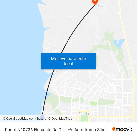 Ponto N° 0736 Flutuante Da Graciosa to Aeródromo Sítio Flyer map