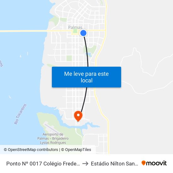 Ponto Nº 0017 Colégio Frederico to Estádio Nilton Santos map