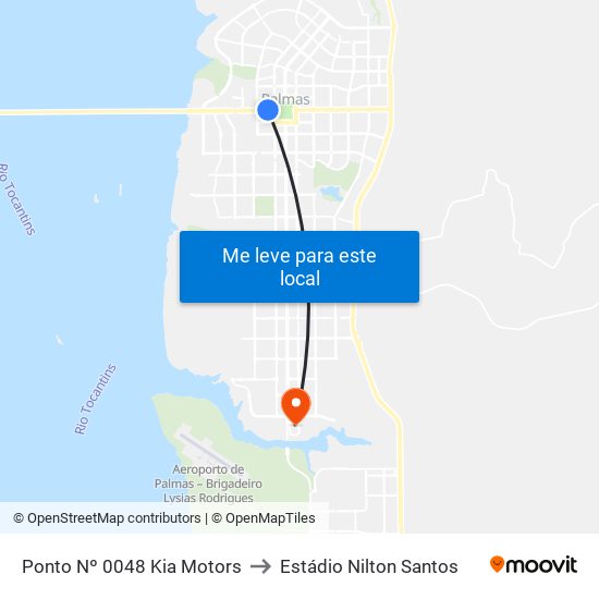 Ponto Nº 0048 Kia Motors to Estádio Nilton Santos map