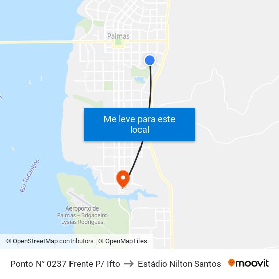 Ponto N° 0237 Frente P/ Ifto to Estádio Nilton Santos map