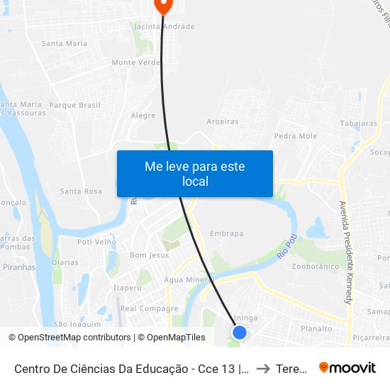 Centro De Ciências Da Educação - Cce 13 | Acesso Hu to Teresina map