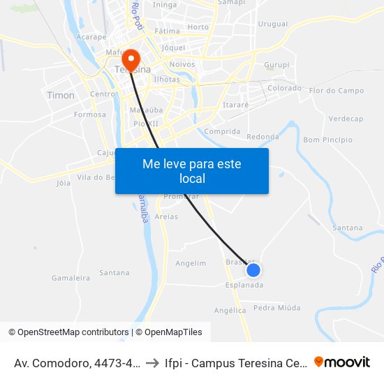 Av. Comodoro, 4473-4515 to Ifpi - Campus Teresina Central map