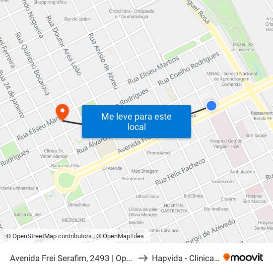 Avenida Frei Serafim, 2493 | Oposto Ao Hgv to Hapvida - Clinica Eletiva map