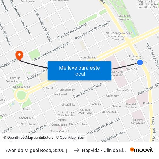 Avenida Miguel Rosa, 3200 | Cassi to Hapvida - Clinica Eletiva map