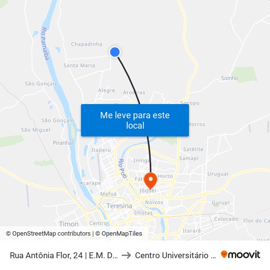 Rua Antônia Flor, 24 | E.M. Da Poeta Costa E Silva to Centro Universitário Santo Agostinho map