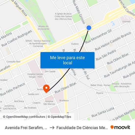 Avenida Frei Serafim, 3245 | Colégio Cev to Faculdade De Ciências Medicas - Facime (Uespi) map