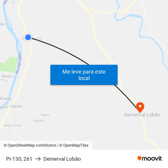 Pi-130, 261 to Demerval Lobão map