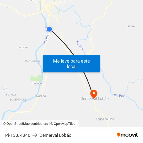 Pi-130, 4040 to Demerval Lobão map