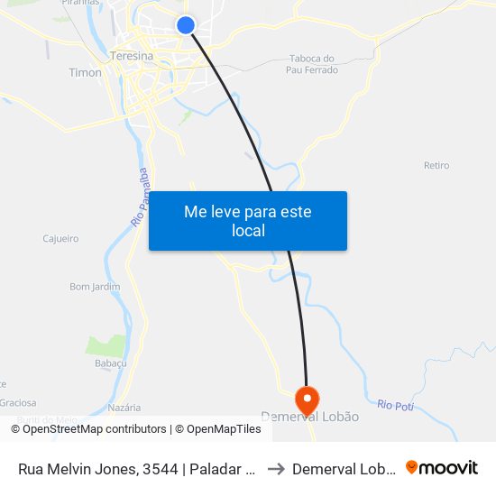 Rua Melvin Jones, 3544 | Paladar Grill to Demerval Lobão map