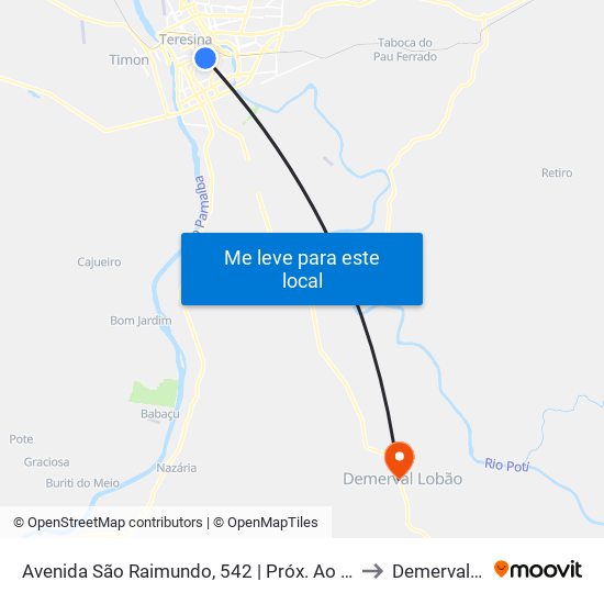 Avenida São Raimundo, 542 | Próx. Ao Mercado Da Piçarra to Demerval Lobão map