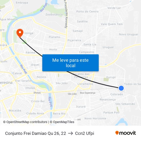 Conjunto Frei Damiao Qu 26, 22 to Ccn2 Ufpi map