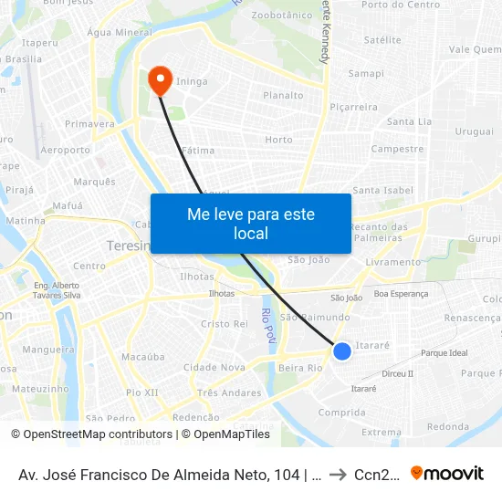 Av. José Francisco De Almeida Neto, 104 | Rangel Parafusos to Ccn2 Ufpi map