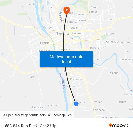 688-844 Rua E to Ccn2 Ufpi map