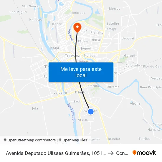 Avenida Deputado Ulisses Guimarães, 1051 | U.E. Domício Magalhães to Ccn2 Ufpi map
