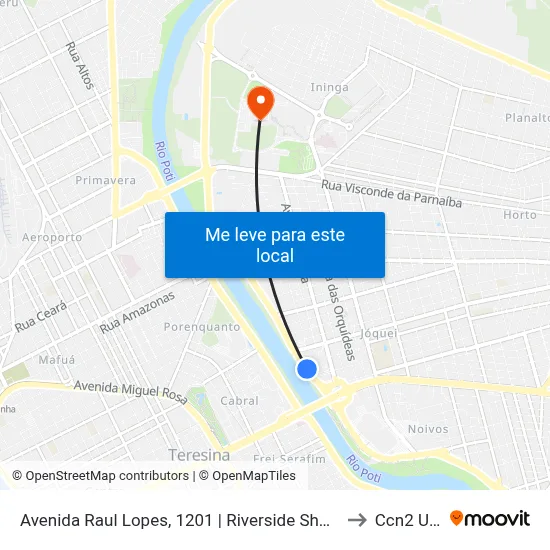 Avenida Raul Lopes, 1201 | Riverside Shopping to Ccn2 Ufpi map