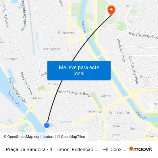 Praça Da Bandeira - 4 | Timon, Redenção E Três Andares to Ccn2 Ufpi map