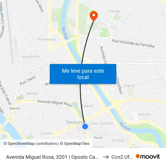 Avenida Miguel Rosa, 3201 | Oposto Cassi to Ccn2 Ufpi map