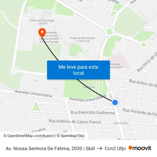 Av. Nossa Senhora De Fátima, 2030 | Skill to Ccn2 Ufpi map