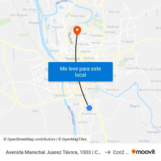 Avenida Marechal Juarez Távora, 1003 | Colégio São José to Ccn2 Ufpi map