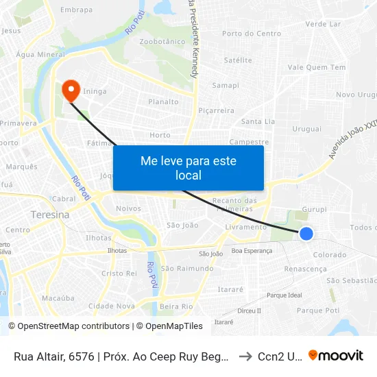 Rua Altair, 6576 | Próx. Ao Ceep Ruy Beger Filho to Ccn2 Ufpi map
