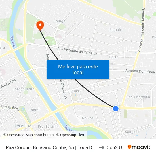 Rua Coronel Belisário Cunha, 65 | Toca Do Bode to Ccn2 Ufpi map