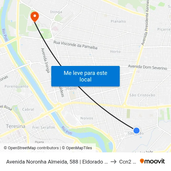 Avenida Noronha Almeida, 588 | Eldorado Country Club to Ccn2 Ufpi map