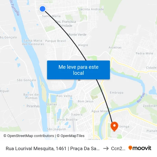 Rua Lourival Mesquita, 1461 | Praça Da Santa Maria Da Codipi to Ccn2 Ufpi map