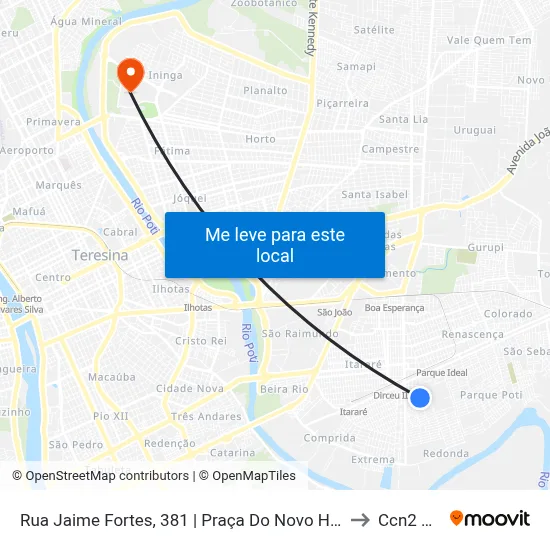 Rua Jaime Fortes, 381 | Praça Do Novo Horizonte to Ccn2 Ufpi map