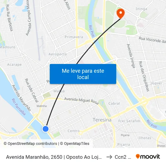 Avenida Maranhão, 2650 | Oposto Ao Lojão Paraíba to Ccn2 Ufpi map