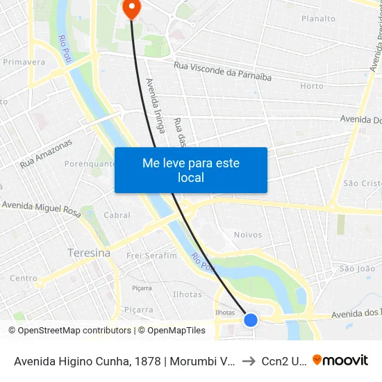 Avenida Higino Cunha, 1878 | Morumbi Veículos to Ccn2 Ufpi map