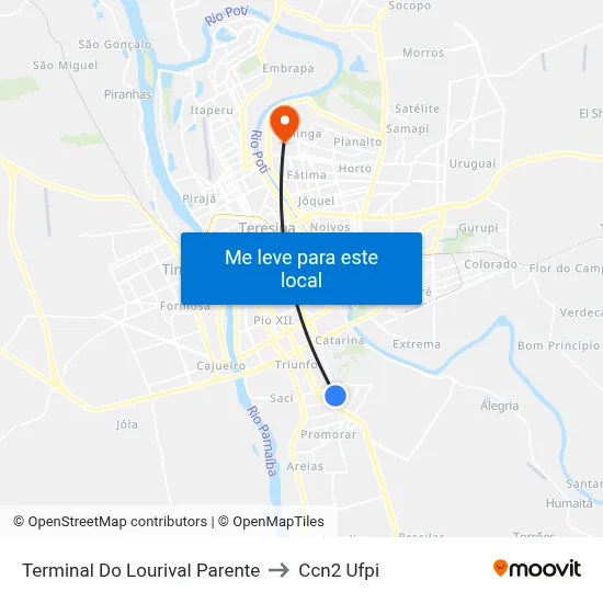 Terminal Do Lourival Parente to Ccn2 Ufpi map