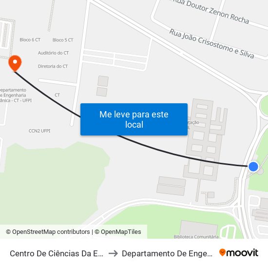 Centro De Ciências Da Educação - Cce 01| Acesso Hu to Departamento De Engenharia De Produção - Ct - Ufpi map