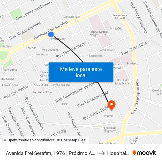 Avenida Frei Serafim, 1976 | Próximo Ao Prontomed Infantil to Hospital Itacor map