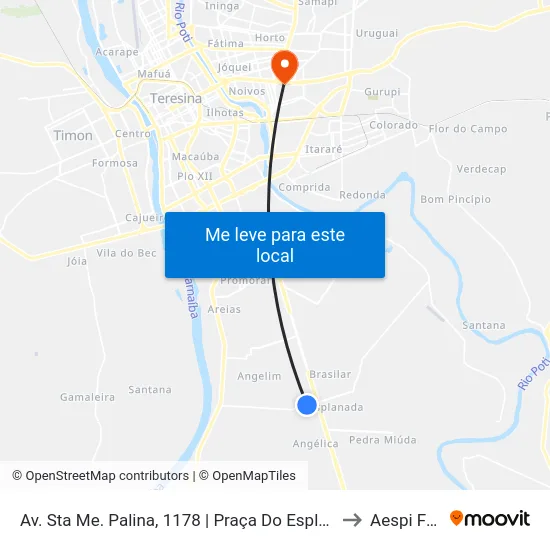 Av. Sta Me. Palina, 1178 | Praça Do Esplanada to Aespi Fapi map