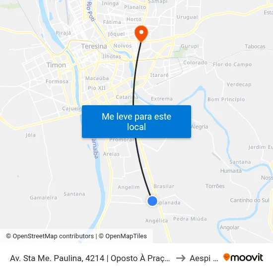 Av. Sta Me. Paulina, 4214 | Oposto À Praça Do Esplanada to Aespi Fapi map