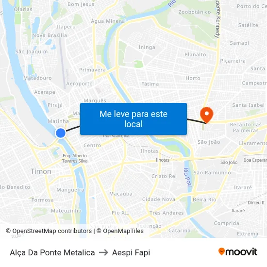 Alça Da Ponte Metalica to Aespi Fapi map